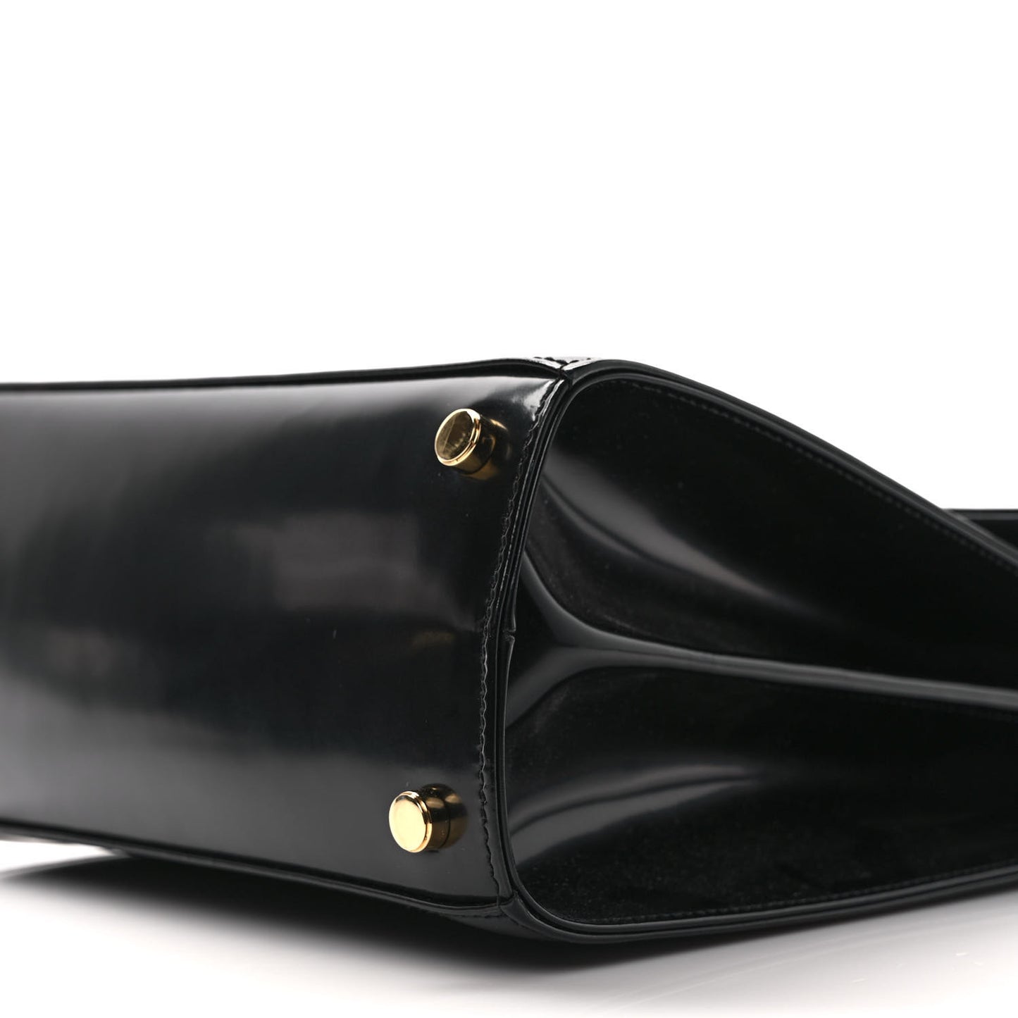 Brushed Off Calfskin Iconic Top Handle Bag Black