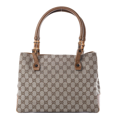 Gucci Monogram Small Bamboo Tote Brown 1 of 19