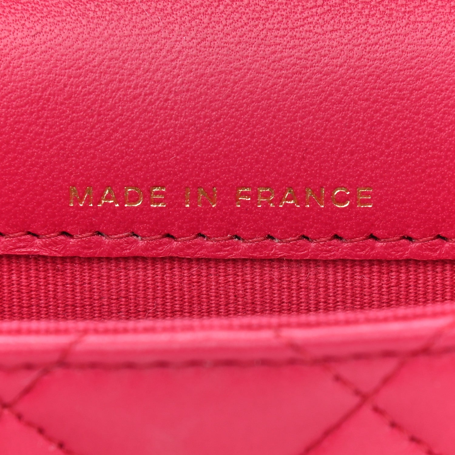 Chanel Lambskin Quilted Top Handle Flap Coin Purse With Chain Dark Pink 7 of 10