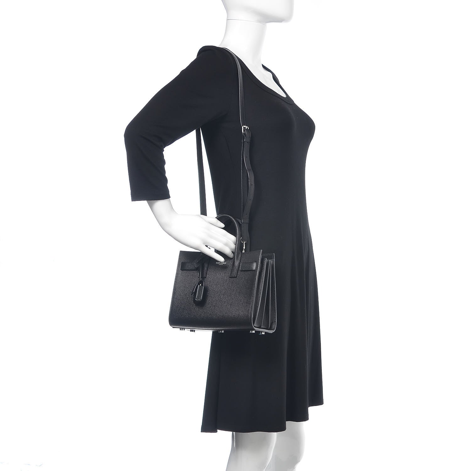 Saint Laurent Grained Calfskin Nano Sac De Jour Black 2 of 10