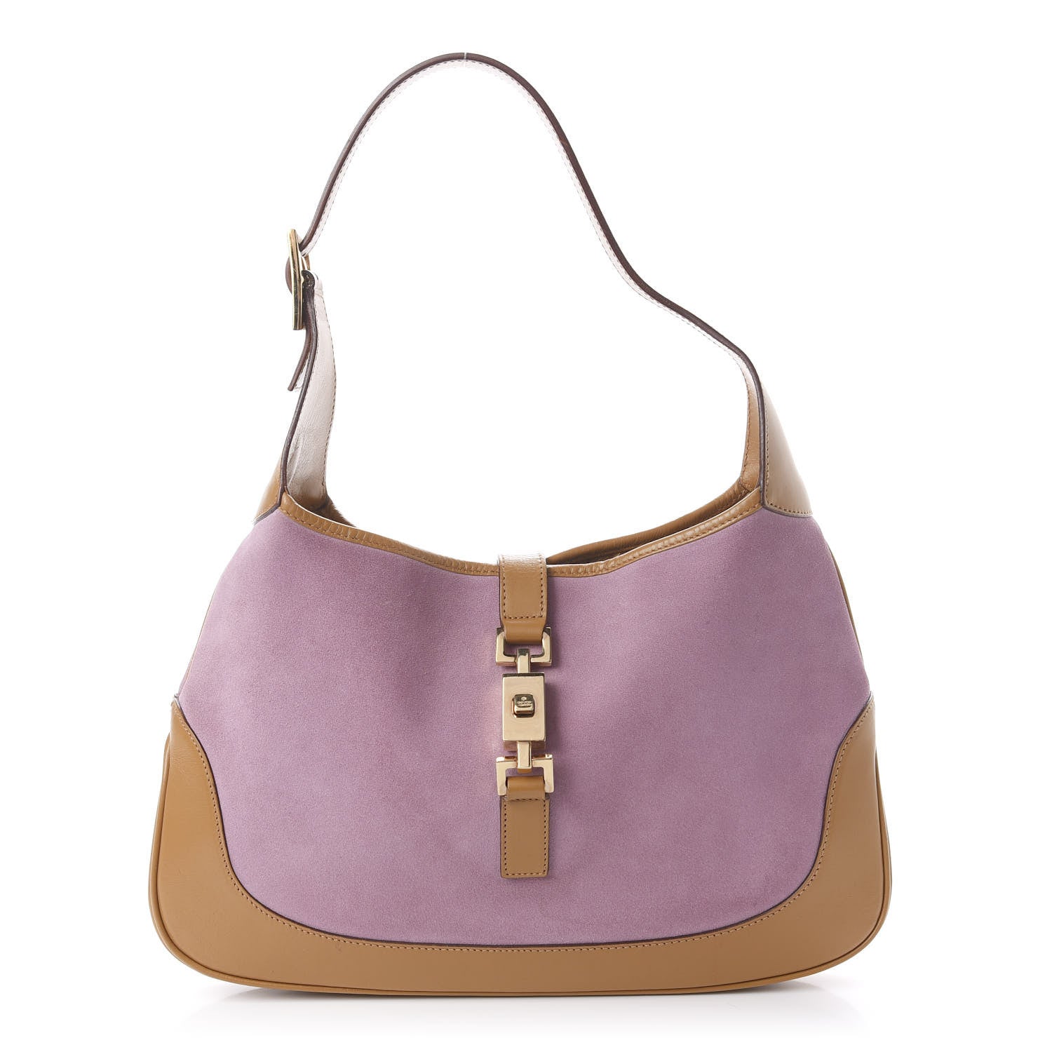 Gucci Suede Jackie O Hobo Pink Light Brown 1 of 12