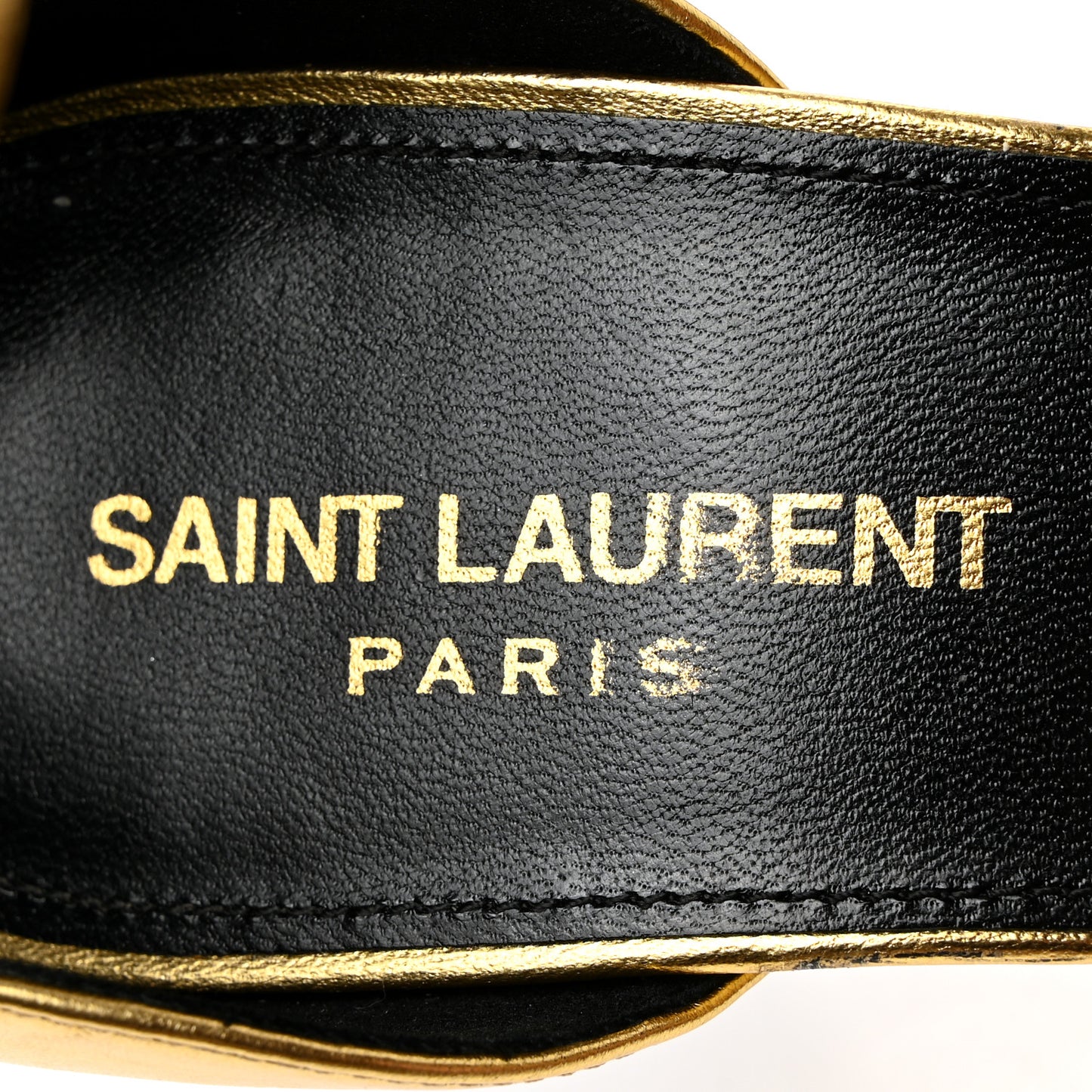 Metallic Lambskin Opyum 110 Sandals 39 Oro