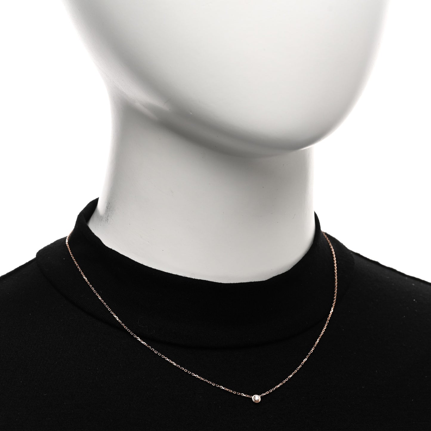 18K Pink Gold Diamond XS D'Amour Pendant Necklace