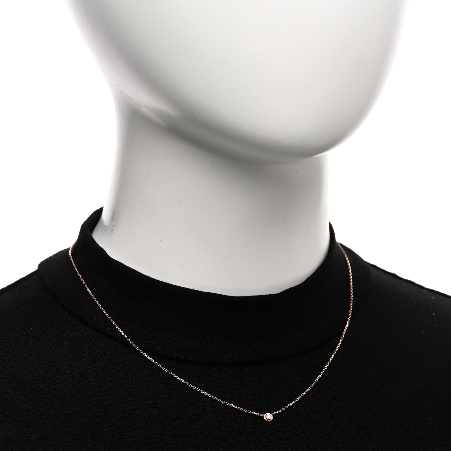 Cartier 18K Pink Gold Diamond XS D'Amour Pendant Necklace 2 of 5