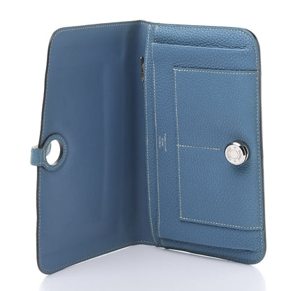 Hermes Togo Dogon Duo Wallet Blue Jean 5 of 11