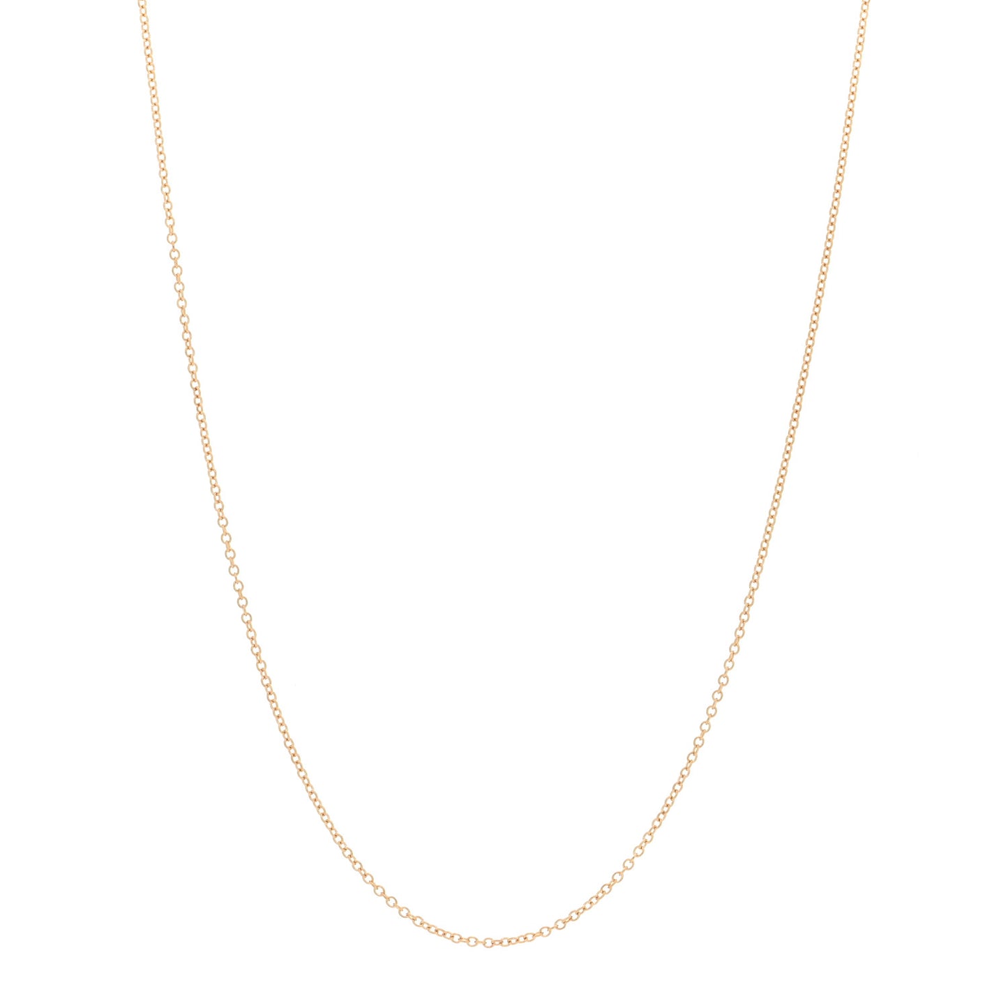 18K Yellow Gold 1mm Chain Necklace