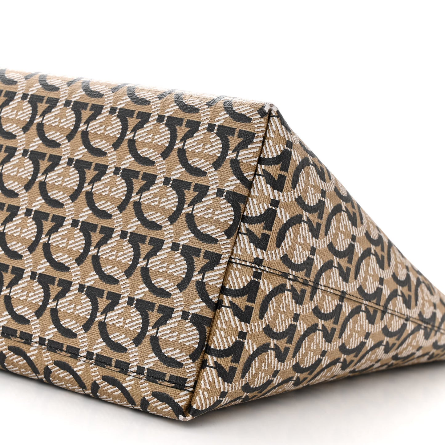 Canvas Calfskin Gancini Bag Black