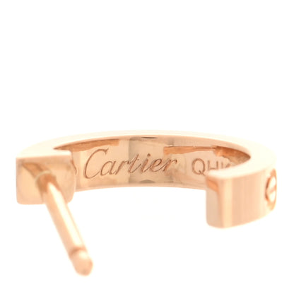 Cartier 18K Pink Gold Small LOVE Hoop Earrings 4 of 5