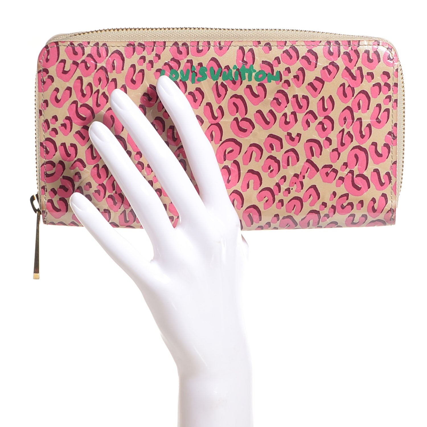 Louis Vuitton Vernis Leopard Zippy Wallet Blanc Corail 2 of 7