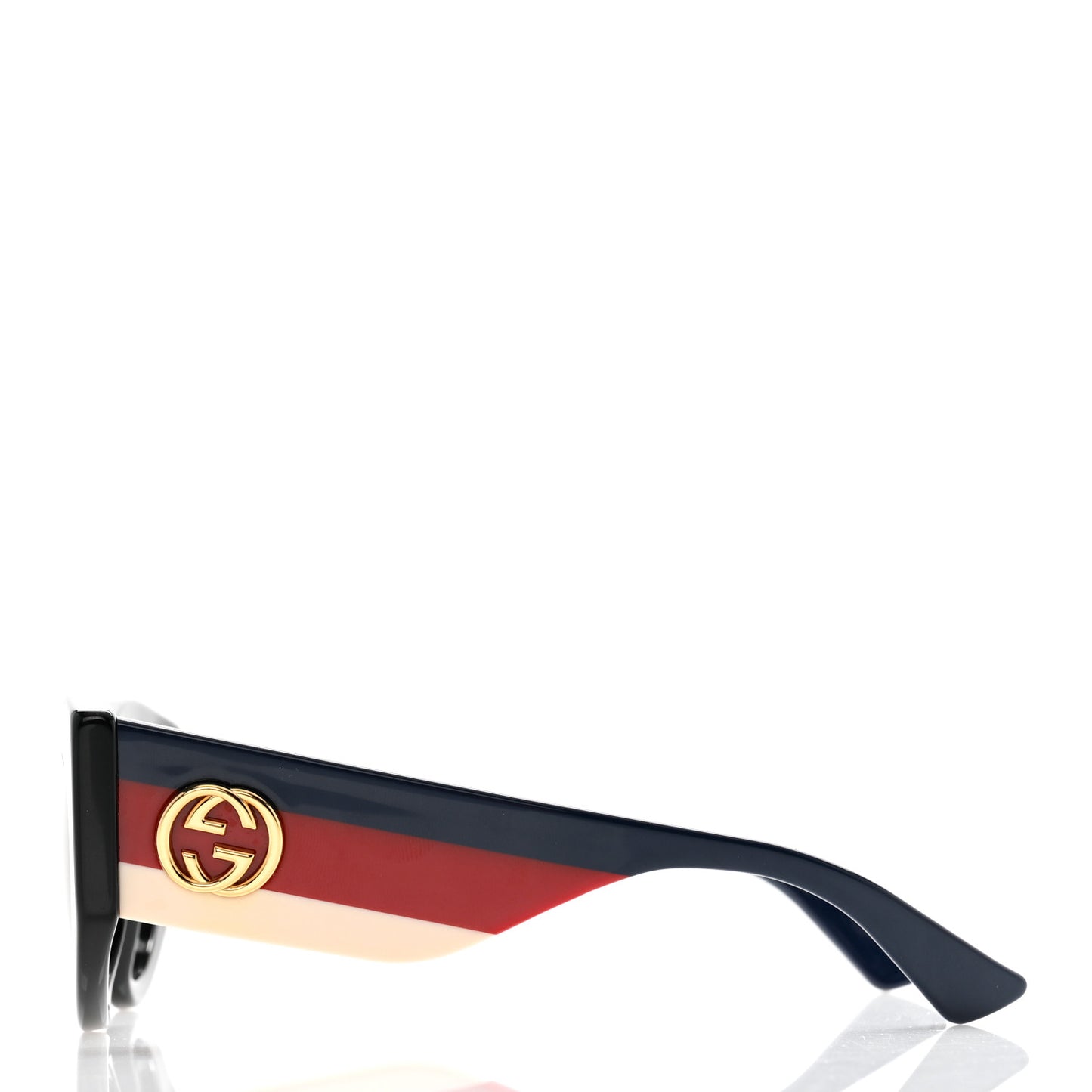 Acetate Oversized Rectangle Frame Web Sunglasses GG 0275/S Black