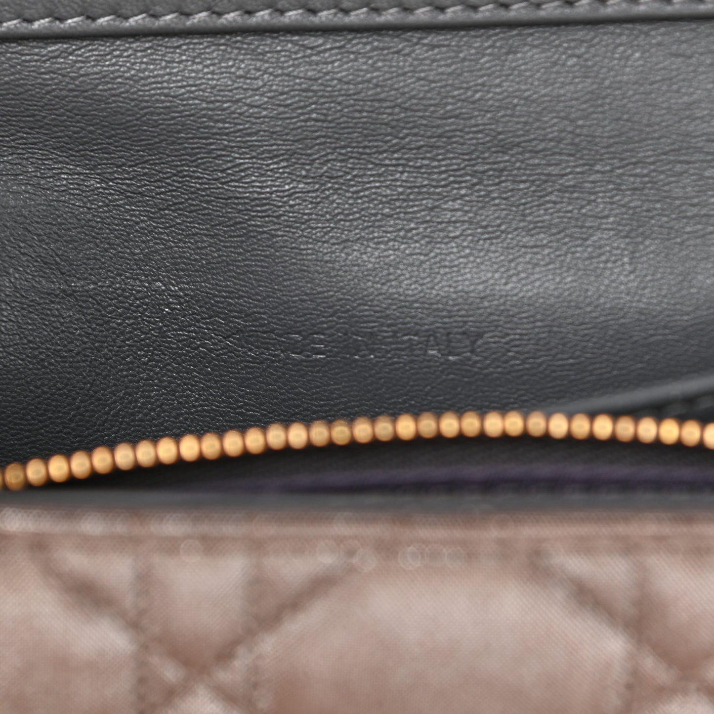 Metallic Calfskin Cannage Miss Dior Promenade Pouch Brown