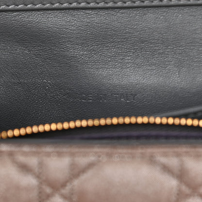 Christian Dior Metallic Calfskin Cannage Miss Dior Promenade Pouch Brown 6 of 11