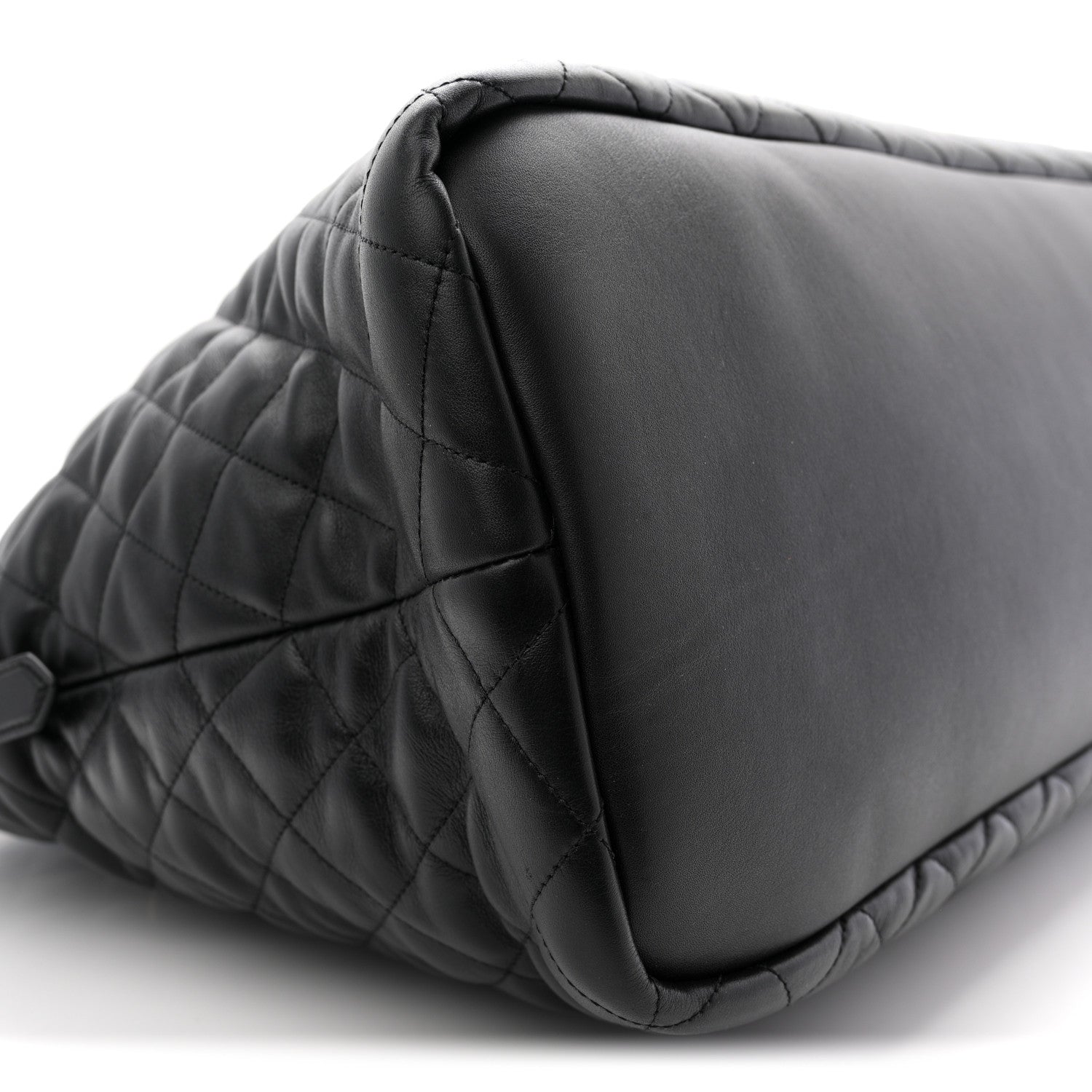 Saint Laurent Calfskin Quilted ES Giant Travel Bag Black 8 of 9