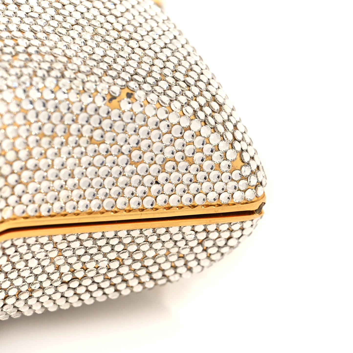 Swarovski Crystal Star Minaudiere Clutch Gold