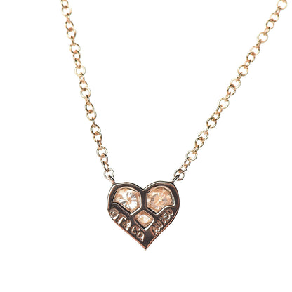 Tiffany 18K Rose Gold Diamond Heart Pendant Necklace 5 of 9