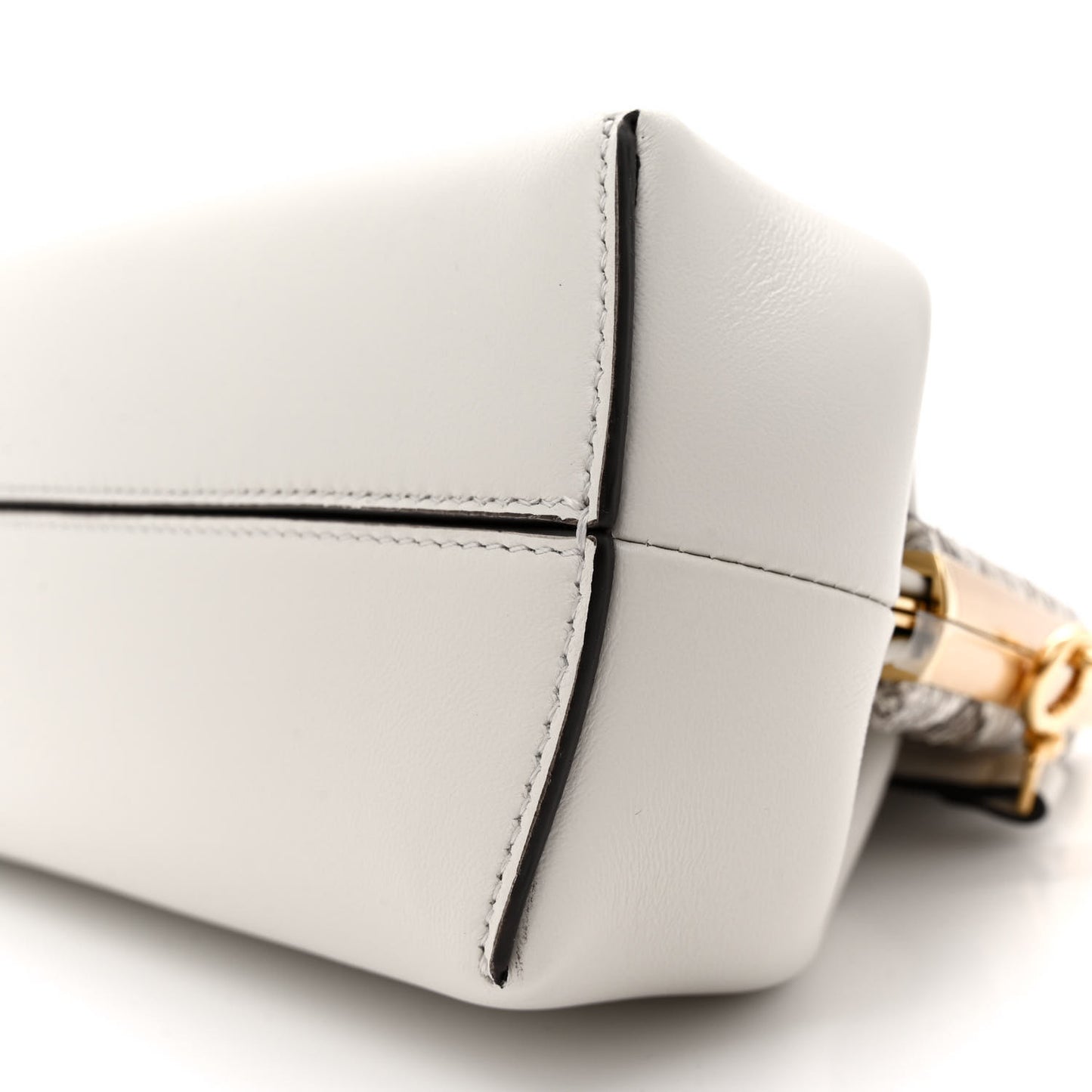 Shiny Nappa Snakeskin Small Fendi First White Roccia
