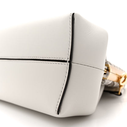 Fendi Shiny Nappa Snakeskin Small Fendi First White Roccia 10 of 10