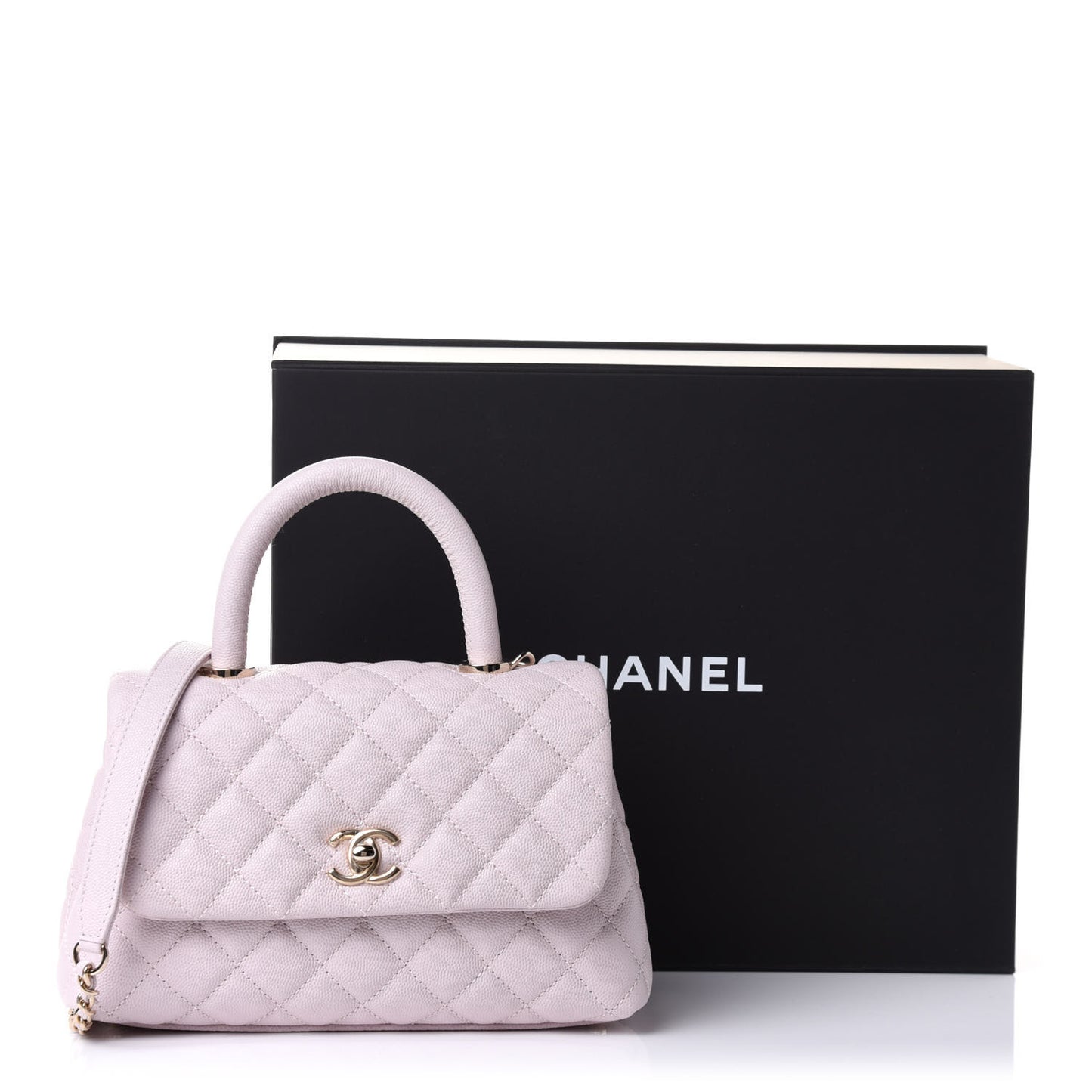 Caviar Quilted Mini Coco Handle Flap Lilas Lilac