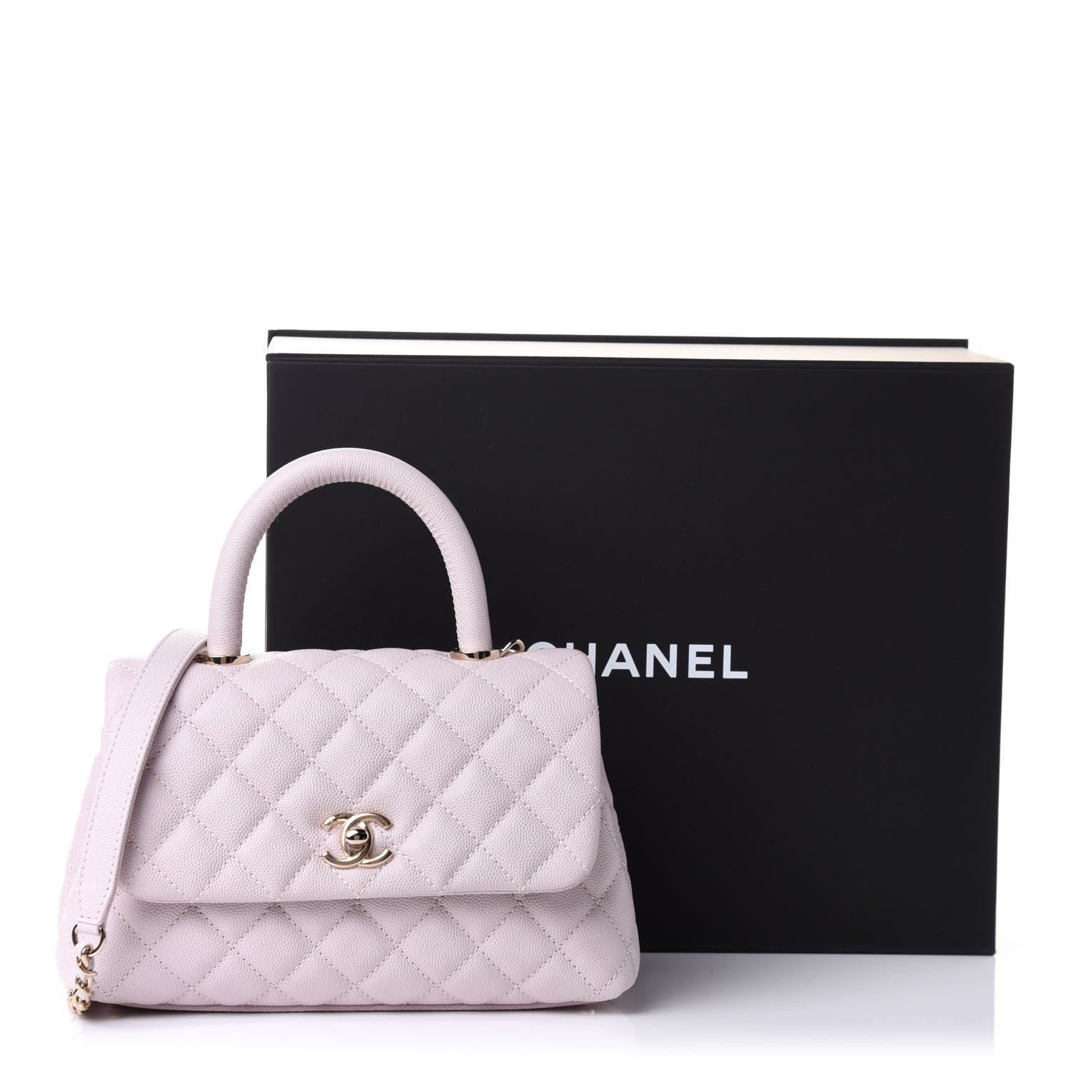Chanel Caviar Quilted Mini Coco Handle Flap Lilas Lilac 11 of 11