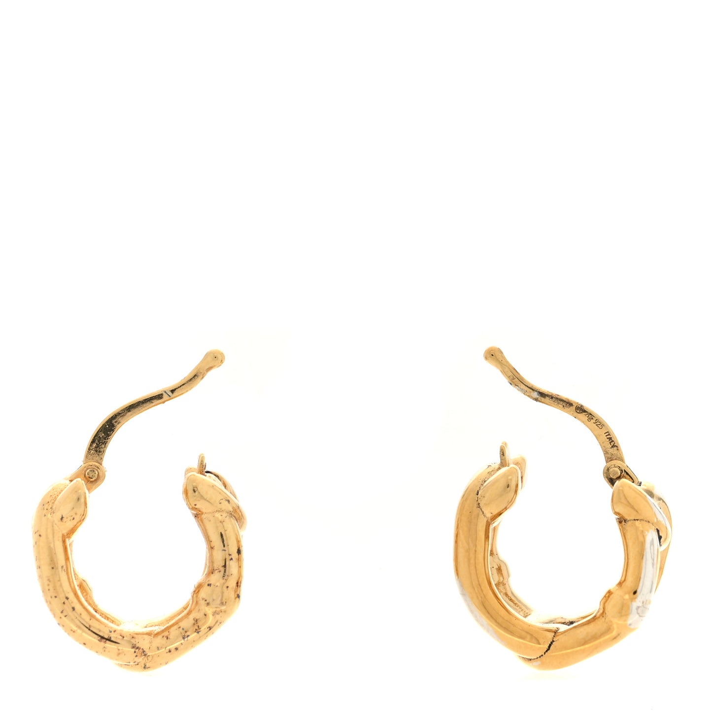Sterling Silver Hoop Earrings Gold