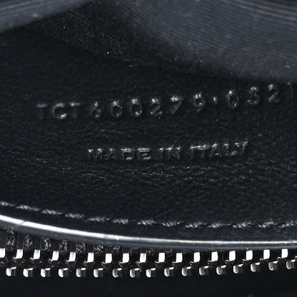 Saint Laurent Sheepskin Matelasse Chevron Monogram Monochrome Medium College Bag Black 7 of 9