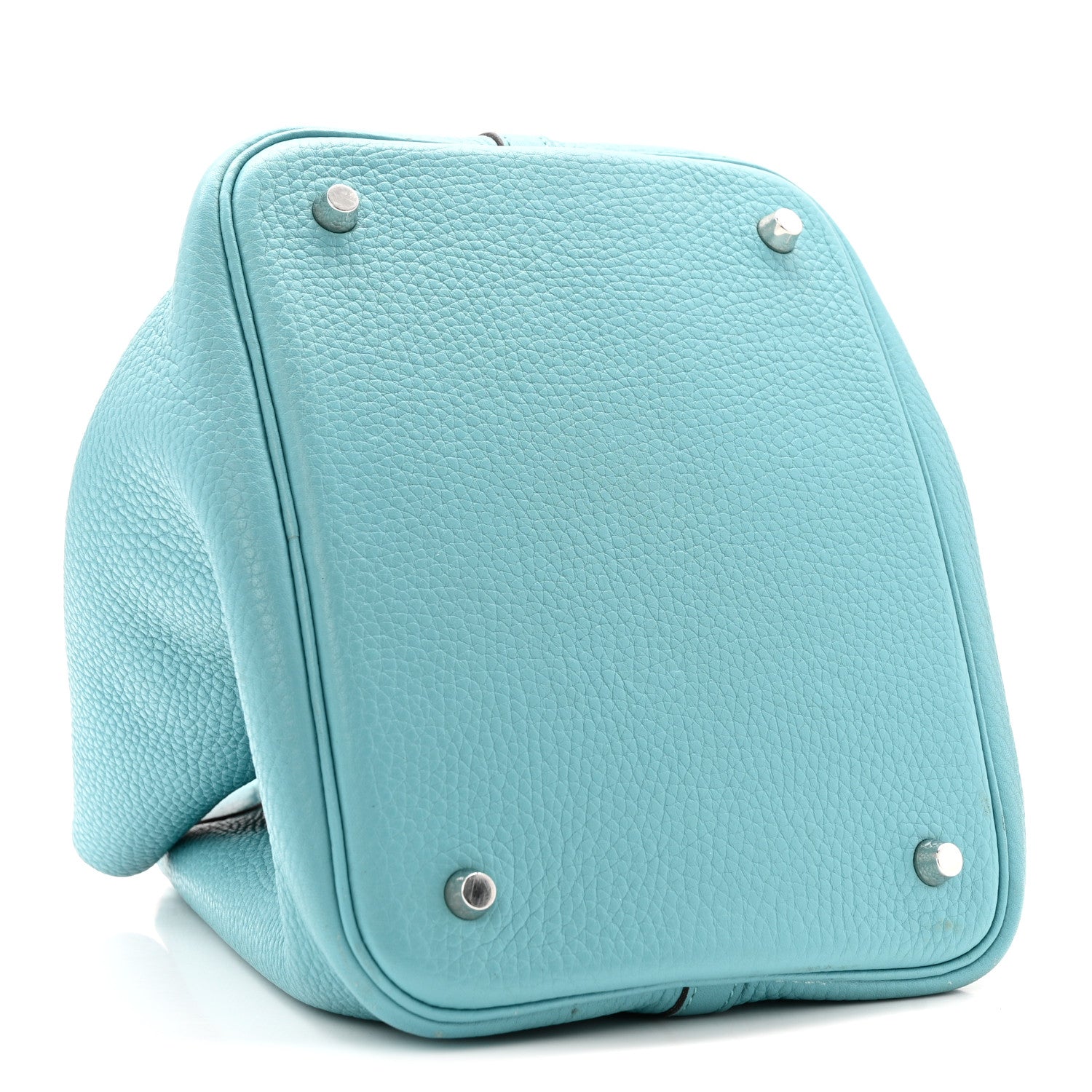 Hermes Taurillon Clemence Picotin Lock 22 MM Bleu Atoll 4 of 12
