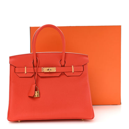 Hermes Togo Birkin 30 Capucine 11 of 11