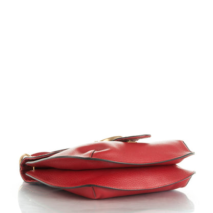 Gucci Cellarius Calfskin Feline GG Marmont Flap Shoulder Bag Vulcanic Red 4 of 7