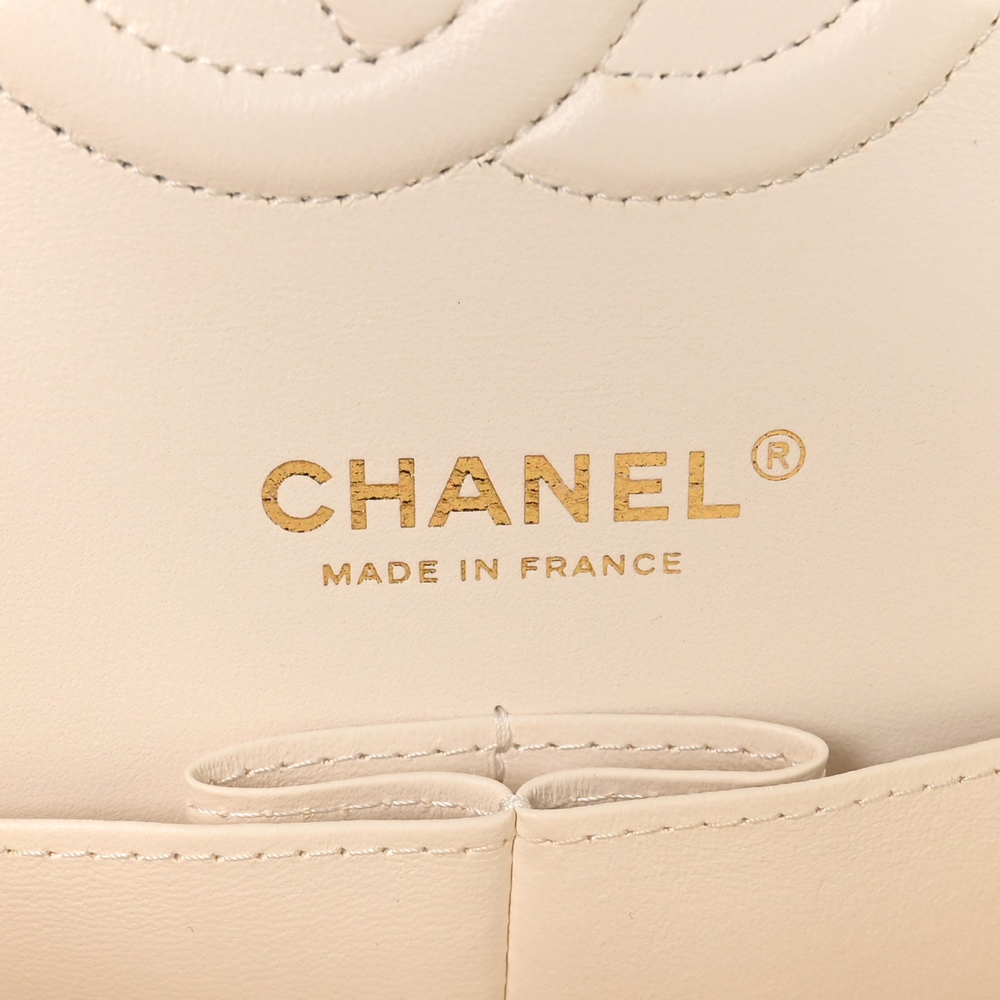 Caviar Quilted Medium Double Flap White