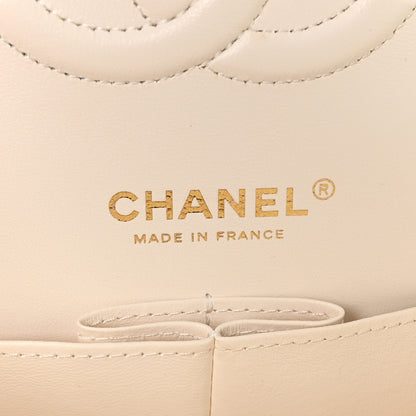 Chanel Caviar Quilted Medium Double Flap White 6 of 11