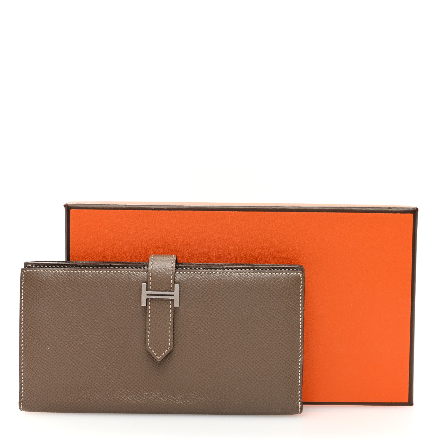 Hermes Epsom Bearn Gusset Wallet Etoupe 7 of 7