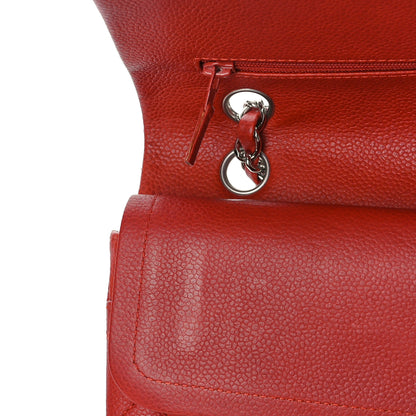 Chanel Caviar Quilted Medium Double Flap Red 10 of 12