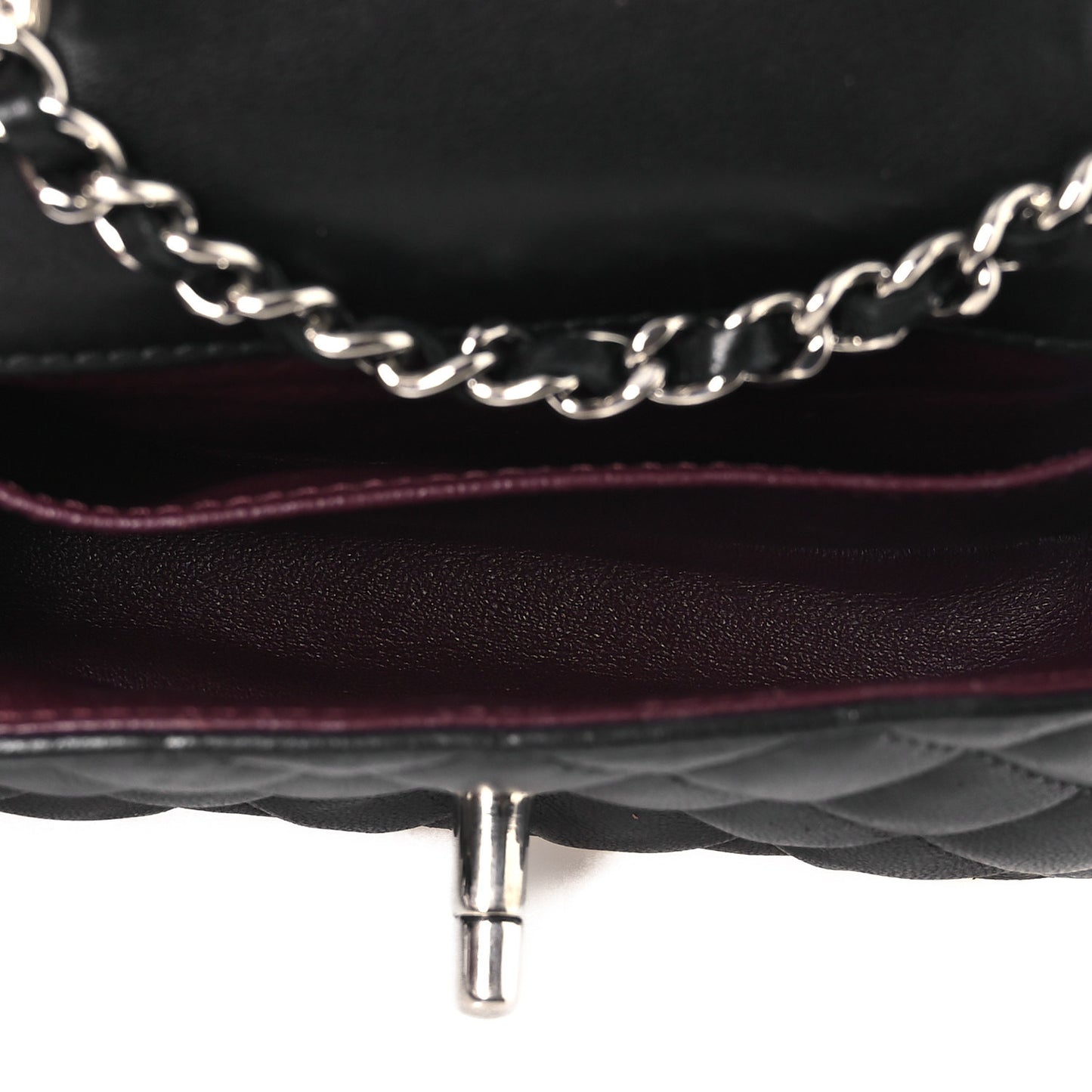 Lambskin Quilted Double Mini Flap Crossbody Black