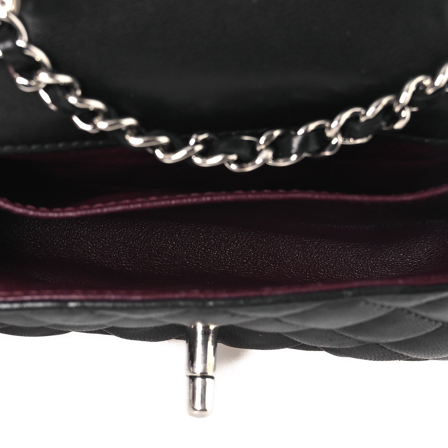Chanel Lambskin Quilted Double Mini Flap Crossbody Black 5 of 11