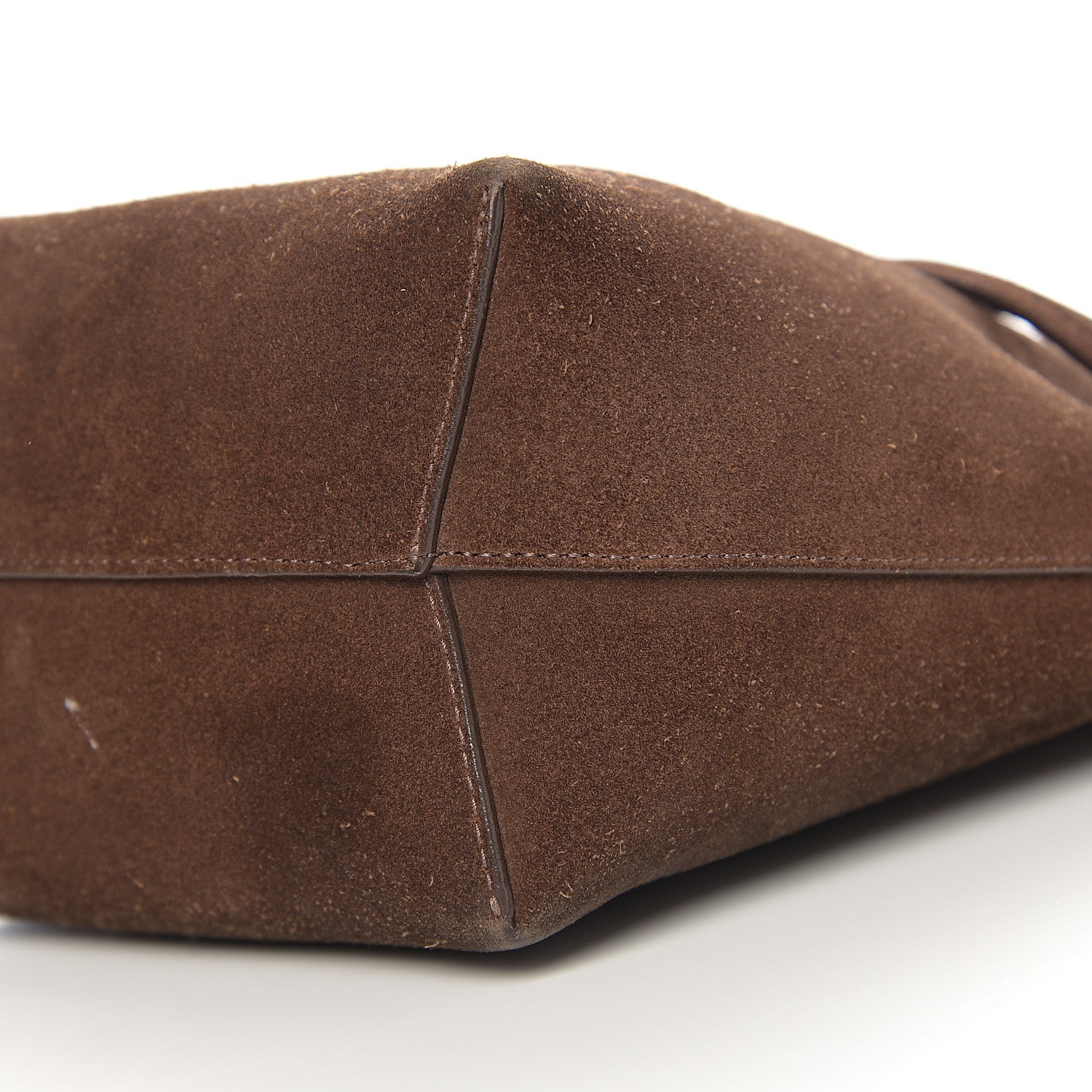 Mansur Gavriel Suede Mini Bucket Bag Chocolate 9 of 10
