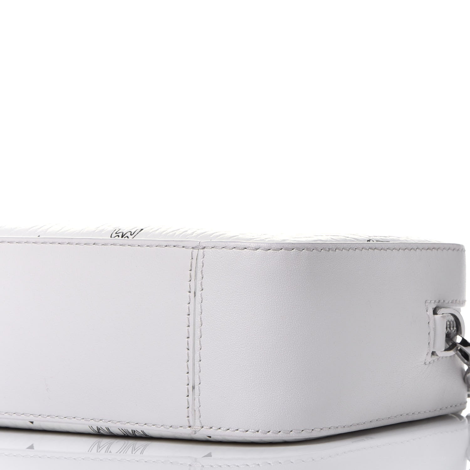 MCM Visetos Camera Crossbody Bag White 9 of 9