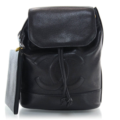 Chanel Caviar Drawstring Sling Backpack Black 1 of 7