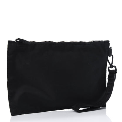 Versace Nylon 90's Vintage Logo Wrist Pouch Black 2 of 6