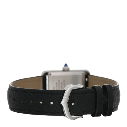 Cartier Stainless Steel Calfskin 22mm Must de Cartier Tank Quartz Watch 3 of 5