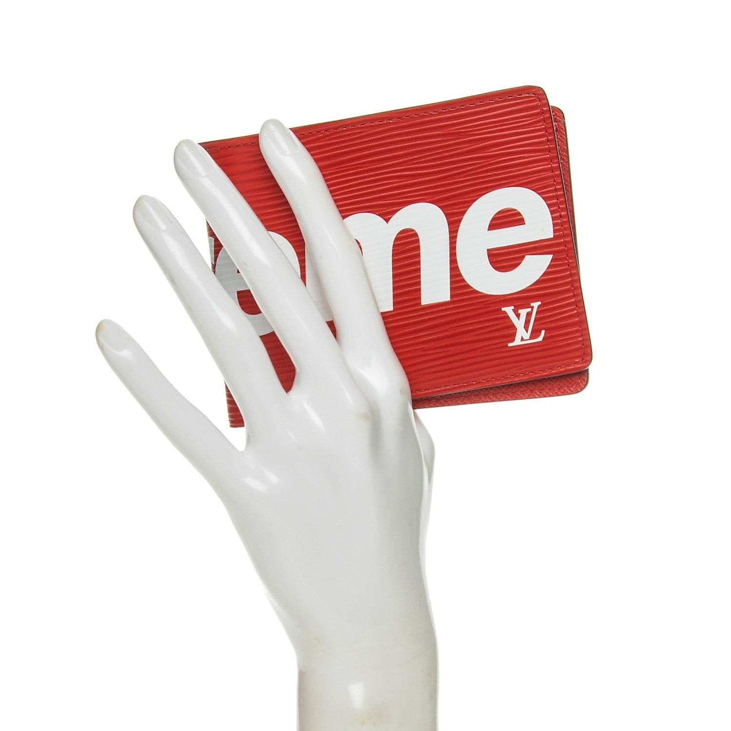 Louis Vuitton X SUPREME Epi Slender Wallet Red 2 of 8