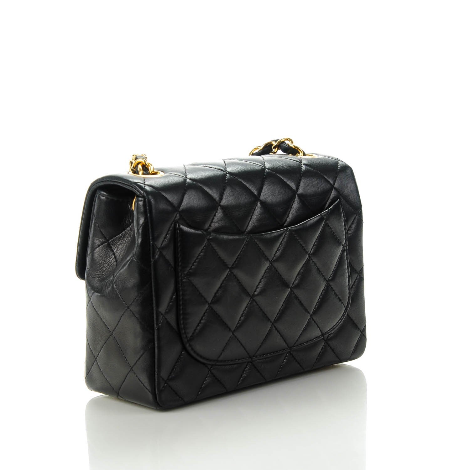 Chanel Lambskin Quilted Mini Square Flap Black 3 of 9