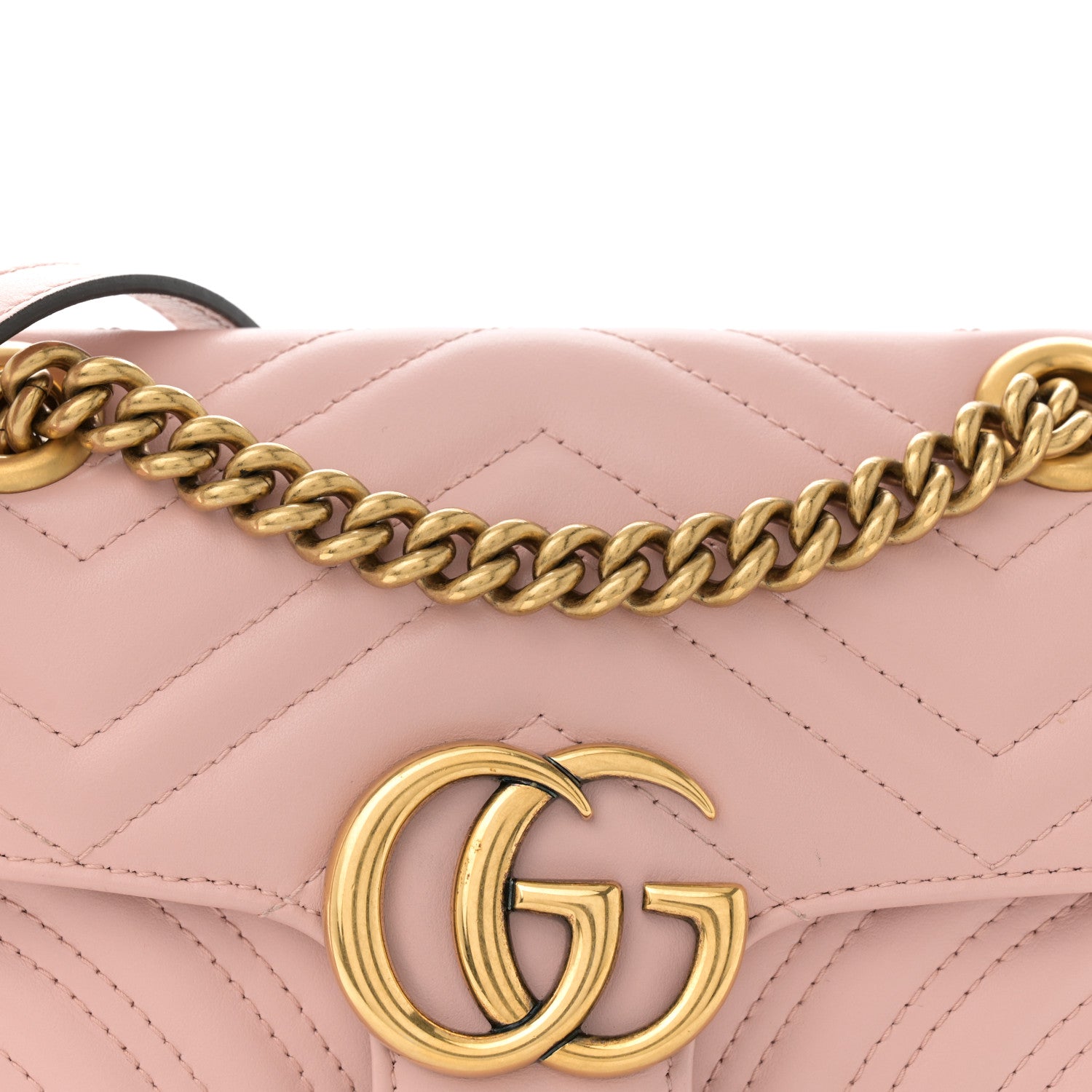 Gucci Calfskin Matelasse Mini GG Marmont Shoulder Bag Perfect Pink 8 of 13