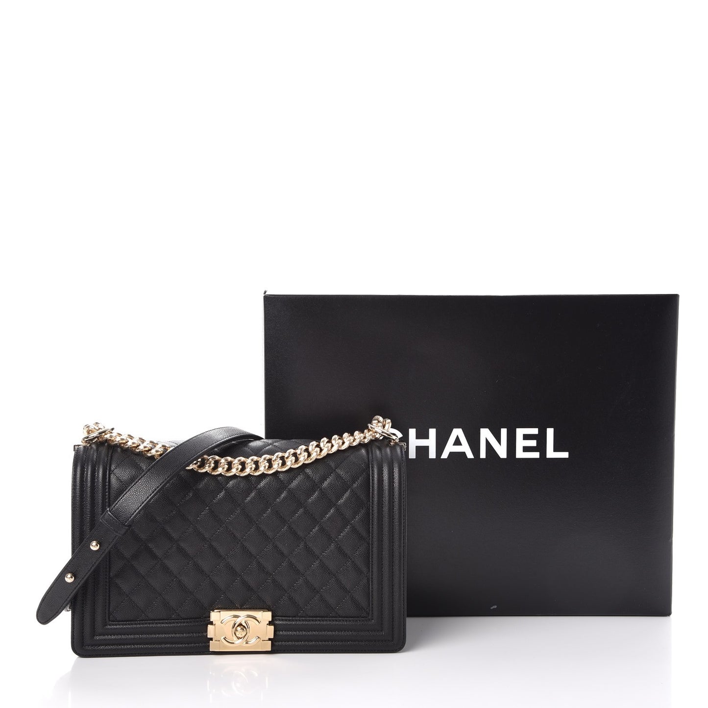 Caviar Quilted New Medium Boy Flap Black