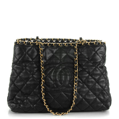 Chanel Calfskin Quilted Small Chain Me Tote Black 1 of 7