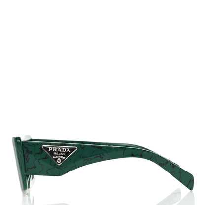 Prada Acetate Symbole Sunglasses SPR 13Z Green Marble 3 of 8