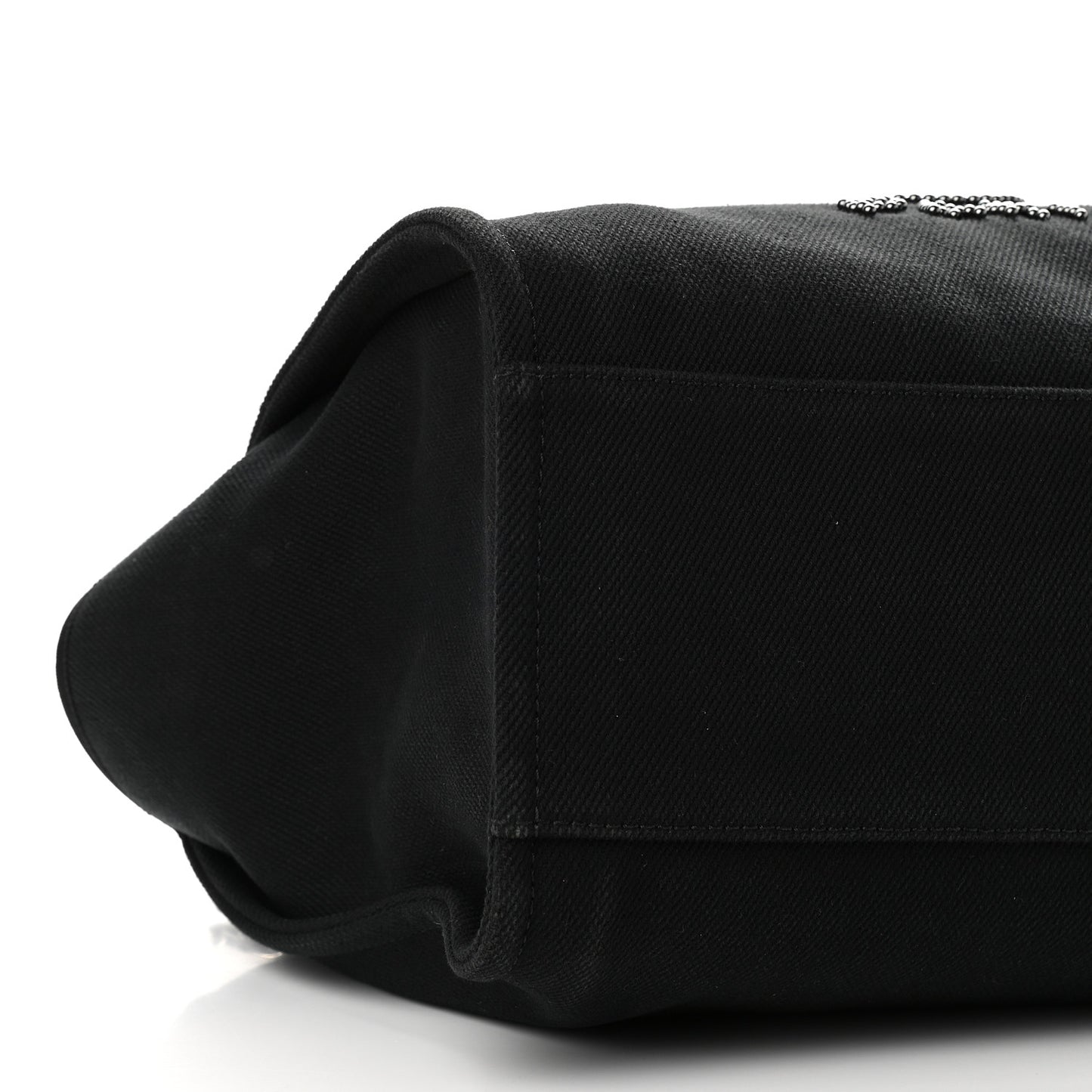 Canvas Pearl Medium Deauville Tote Black