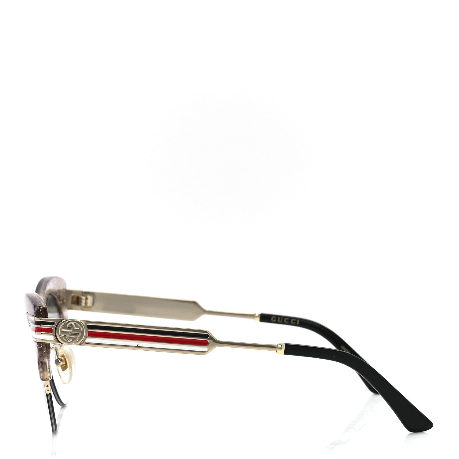 Gucci Glitter Cat Eye Sunglasses GG0283S Beige 3 of 8