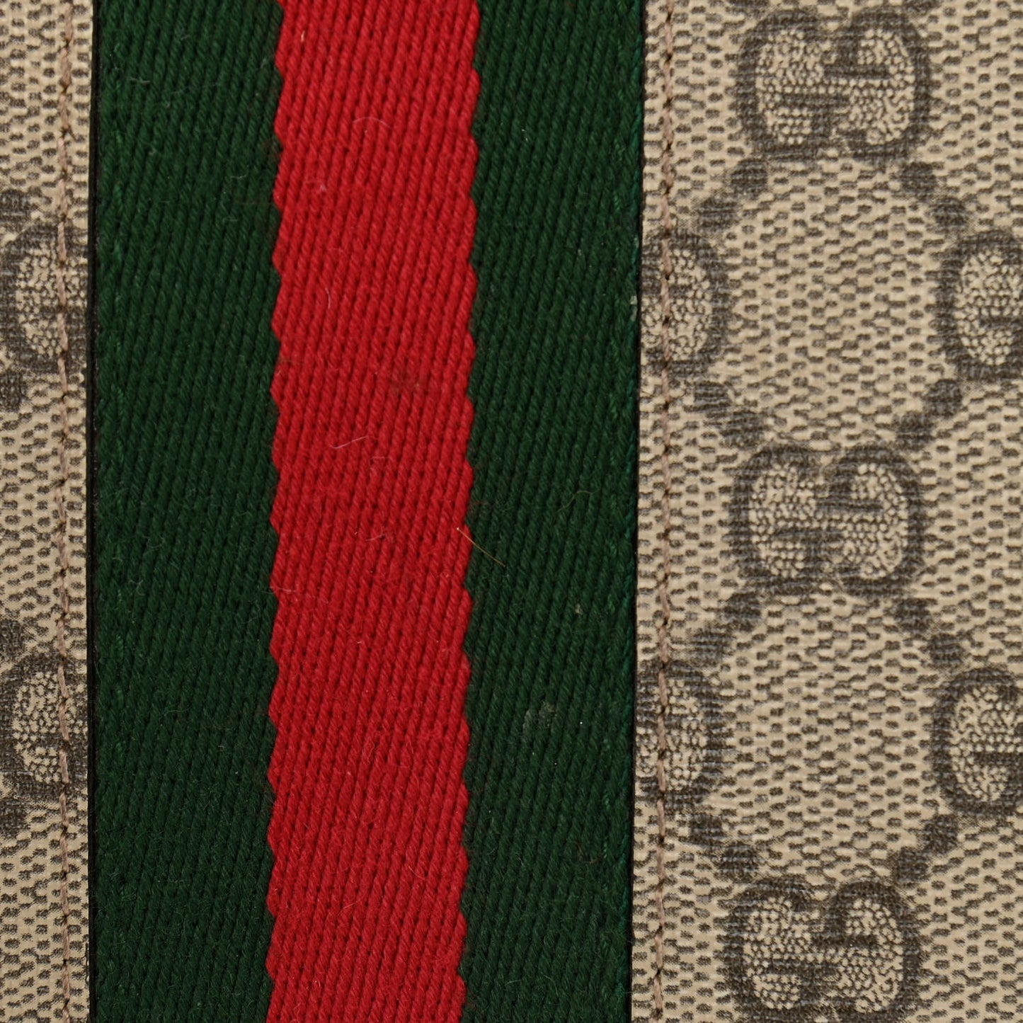 GG Supreme Monogram Web Mini Ophidia Round Shoulder Bag Brown