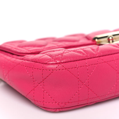 Christian Dior Lambskin Cannage Miss Dior Promenade Pouch Fuchsia 9 of 10