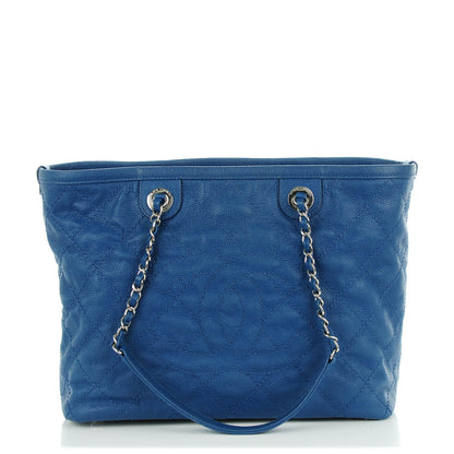 Chanel Grained Calfskin Small Shopping Daily Tote Blue 1 of 7